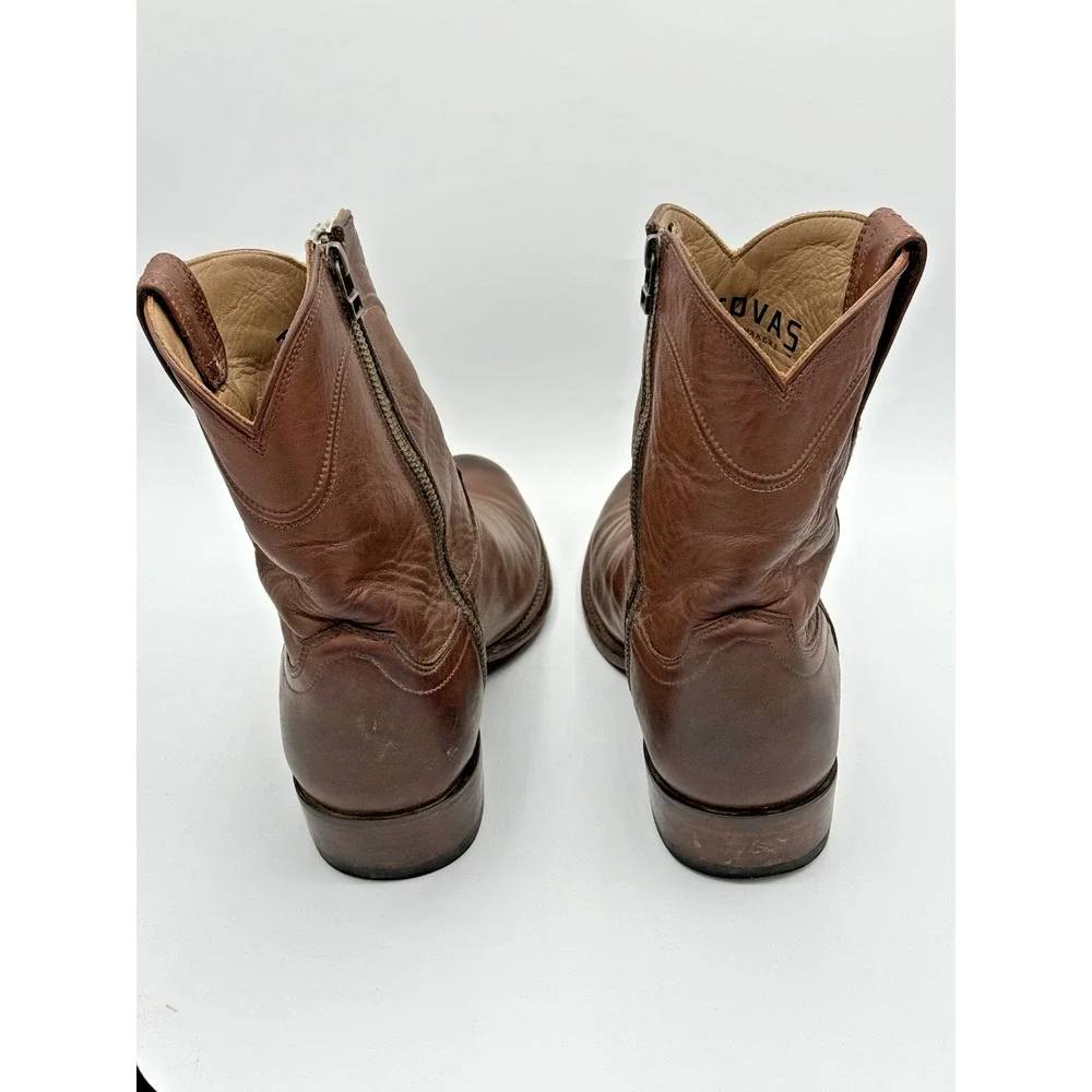 Tecovas The Dean Zip Boots Scotch Goat Leather Brown Men’s Size 9 EE Western